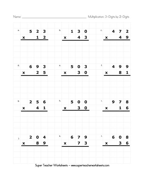 3 digit by 1 digit worksheets.